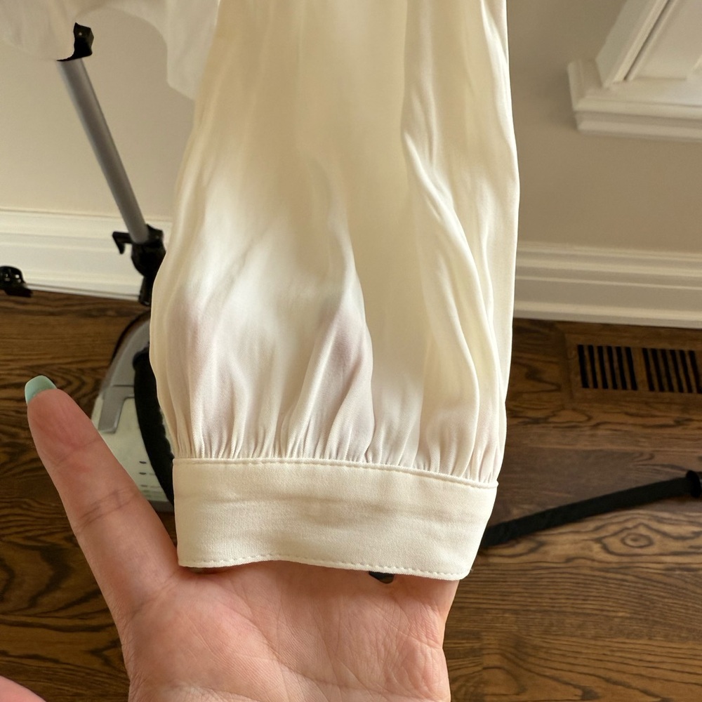 New Wilfred Ivory Long Sleeve Blouse - Picture 3 of 4